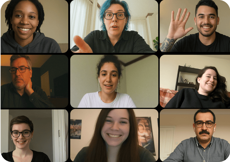 Online-Kurs zur Weiterbildung in der Pflege: Teilnehmende in einem virtuellen Klassenzimmer während einer Videokonferenz