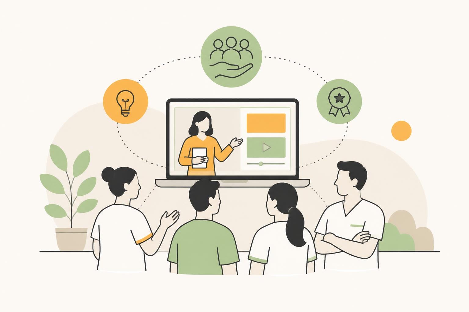 Illustration zum Beitrag: Immer mehr Mitarbeiter erwarten digitale Weiterbildungen