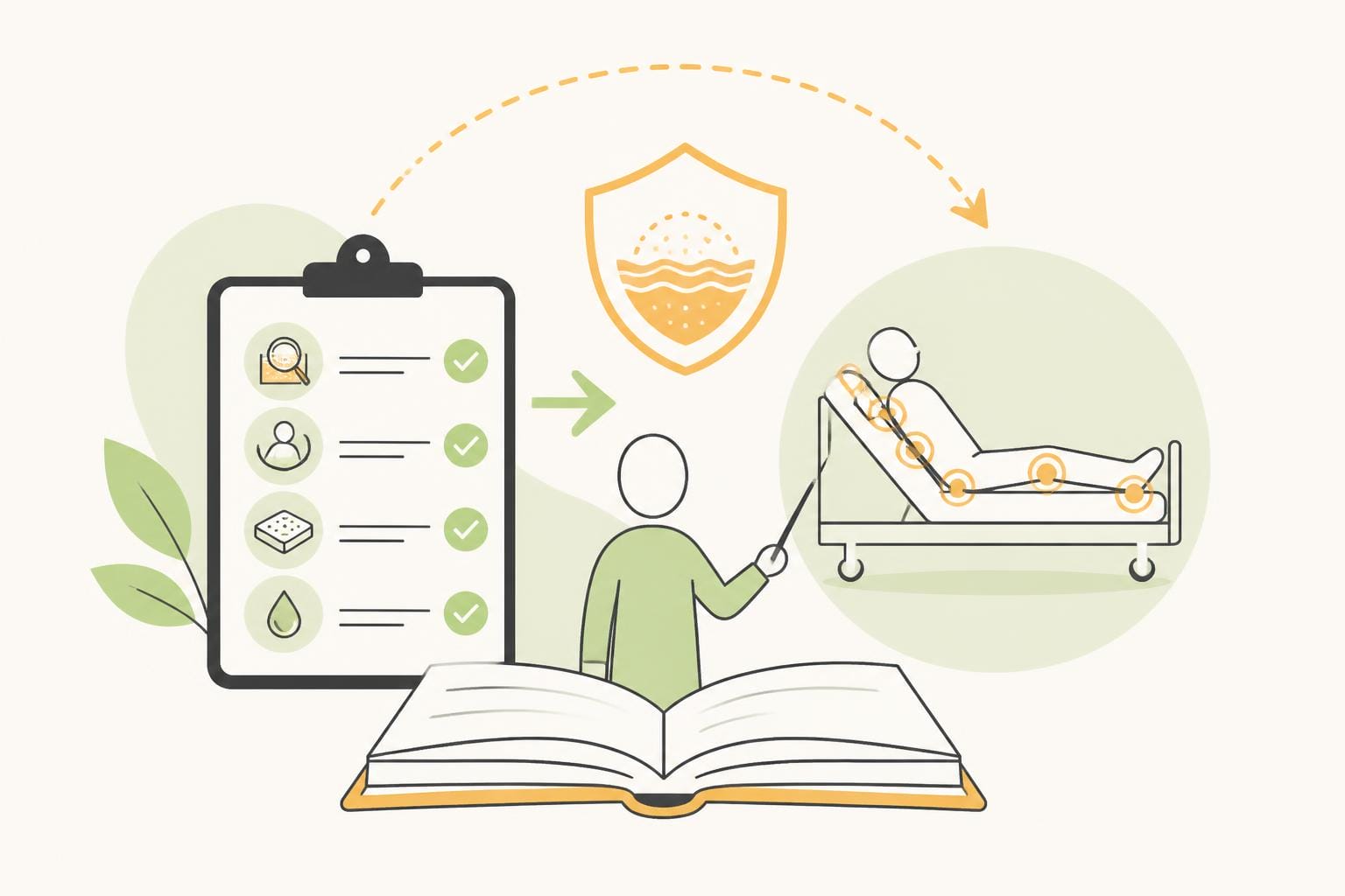 Illustration zum Beitrag: Veränderungen in der Überarbeitung des Expertenstandard Dekubitusprophylaxe – Was muss geschult werden?