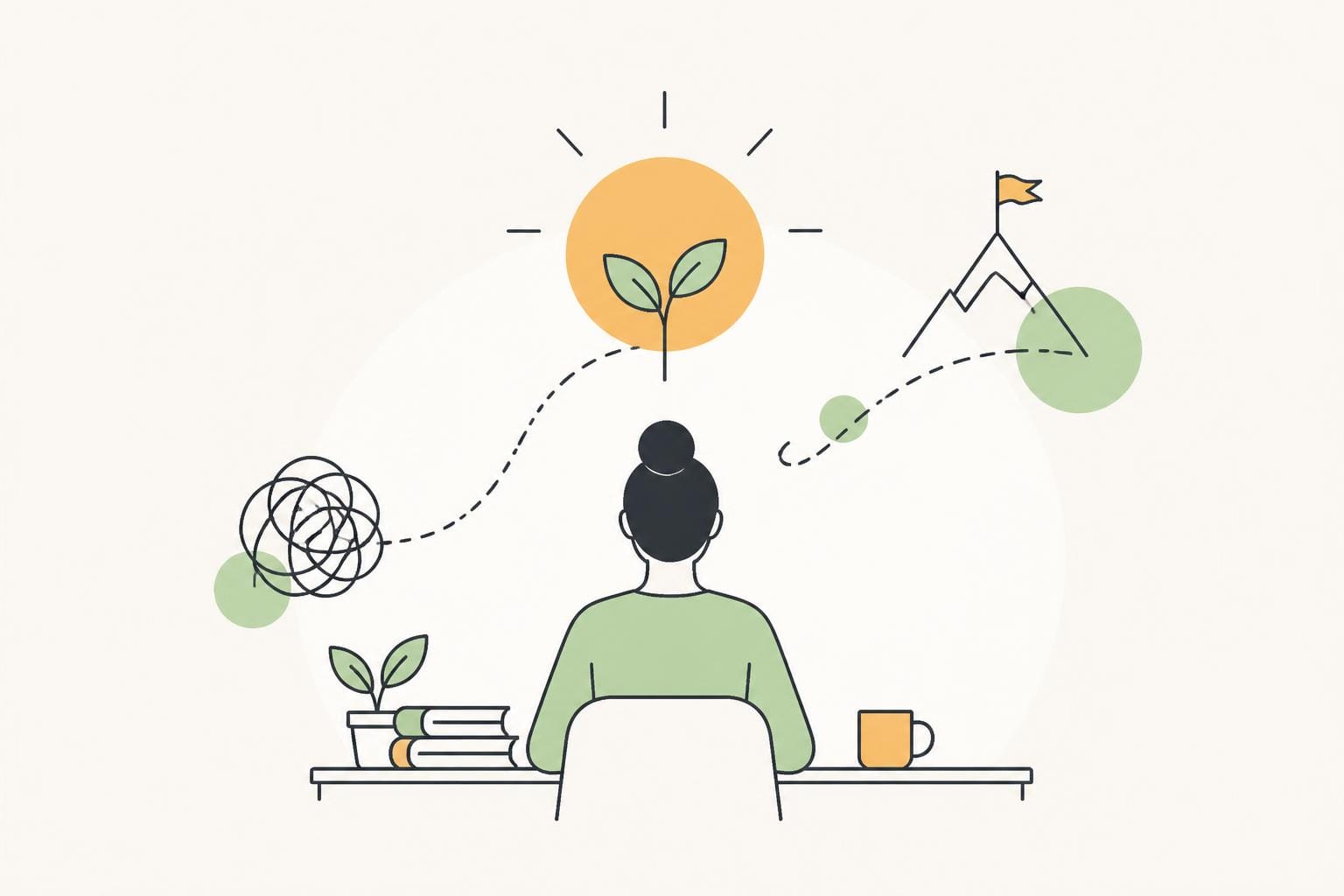 Illustration zum Beitrag: Mindset für den Start in einen Fernlehrgang – Blogreihe