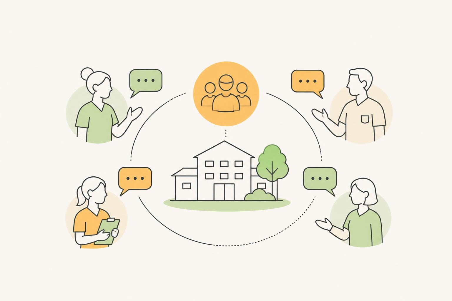 Illustration zum Beitrag: Interview III „Organisations-und Kommunikationsstrukturen in Pflegeeinrichtungen“-Erlenkamp