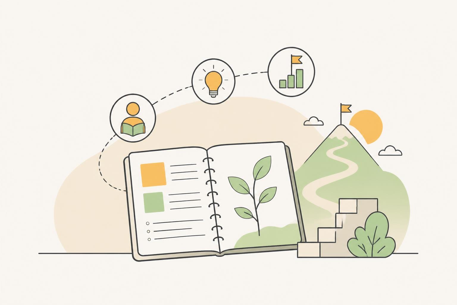 Illustration zum Beitrag: Workbooks – unsere Gegenwart des Lernens