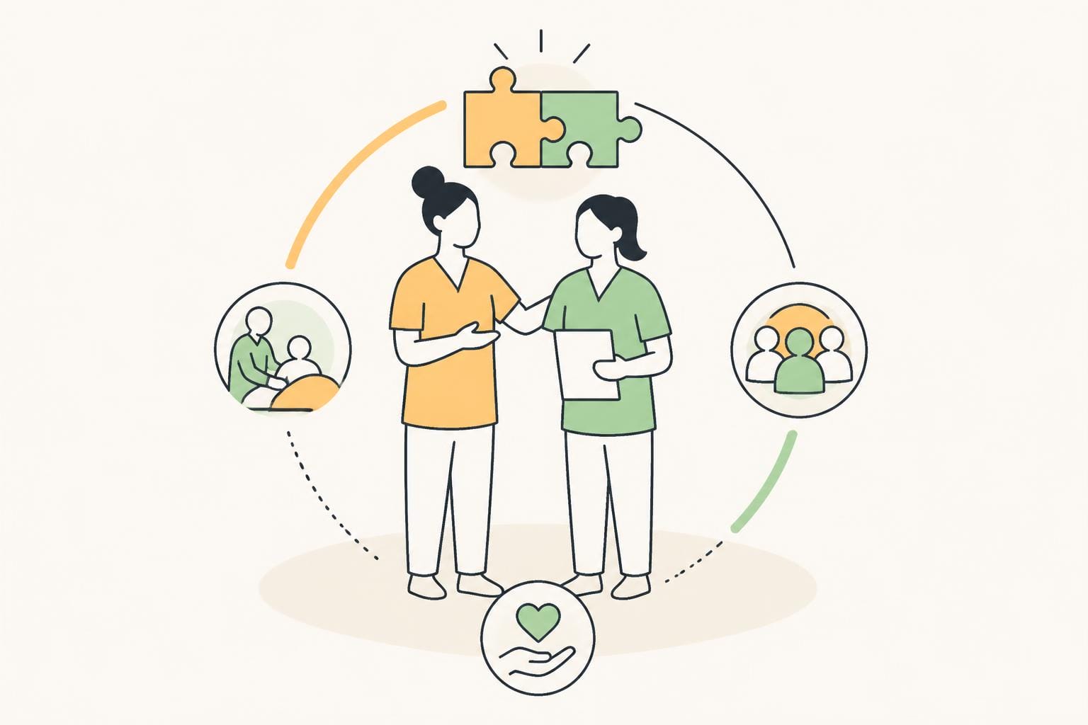 Illustration zum Beitrag: Integration der neuen Pflegeausbildung in den Arbeitsalltag