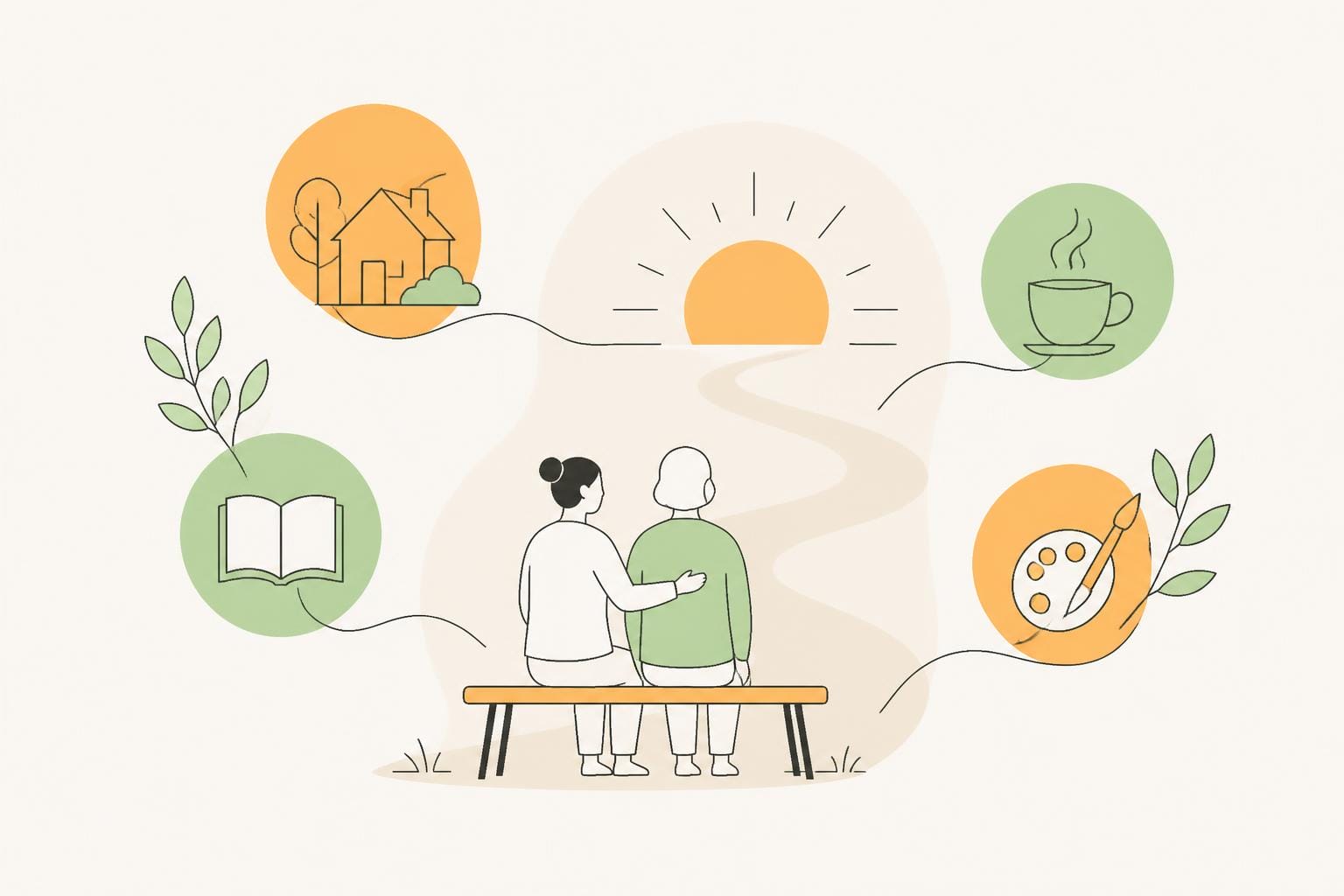 Illustration zum Beitrag: Die Bedeutung von Biographiearbeit und der Sinnerfüllung in der psychiatrischen Langzeitpflege