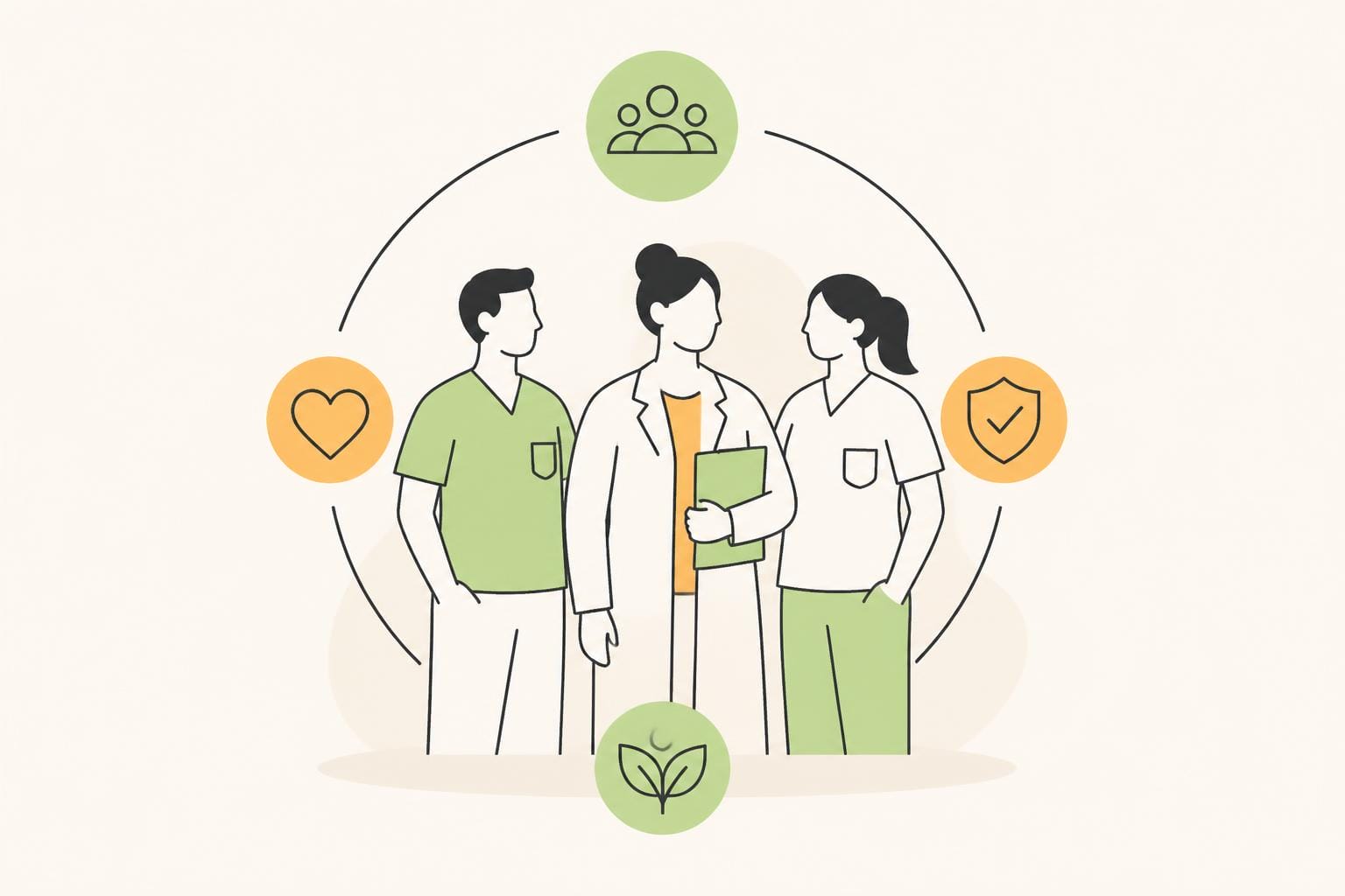 Illustration zum Beitrag: Im Team für die Gesundheit stark machen