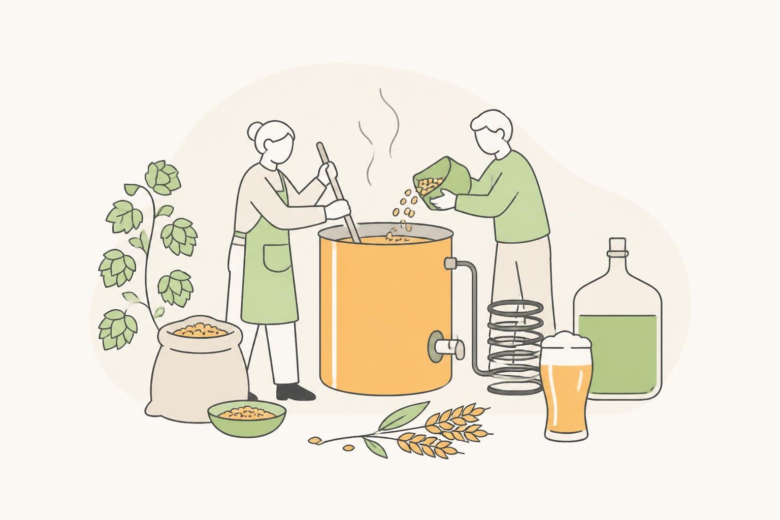 Illustration zum Beitrag: Bierbrauen im Seniorenheim