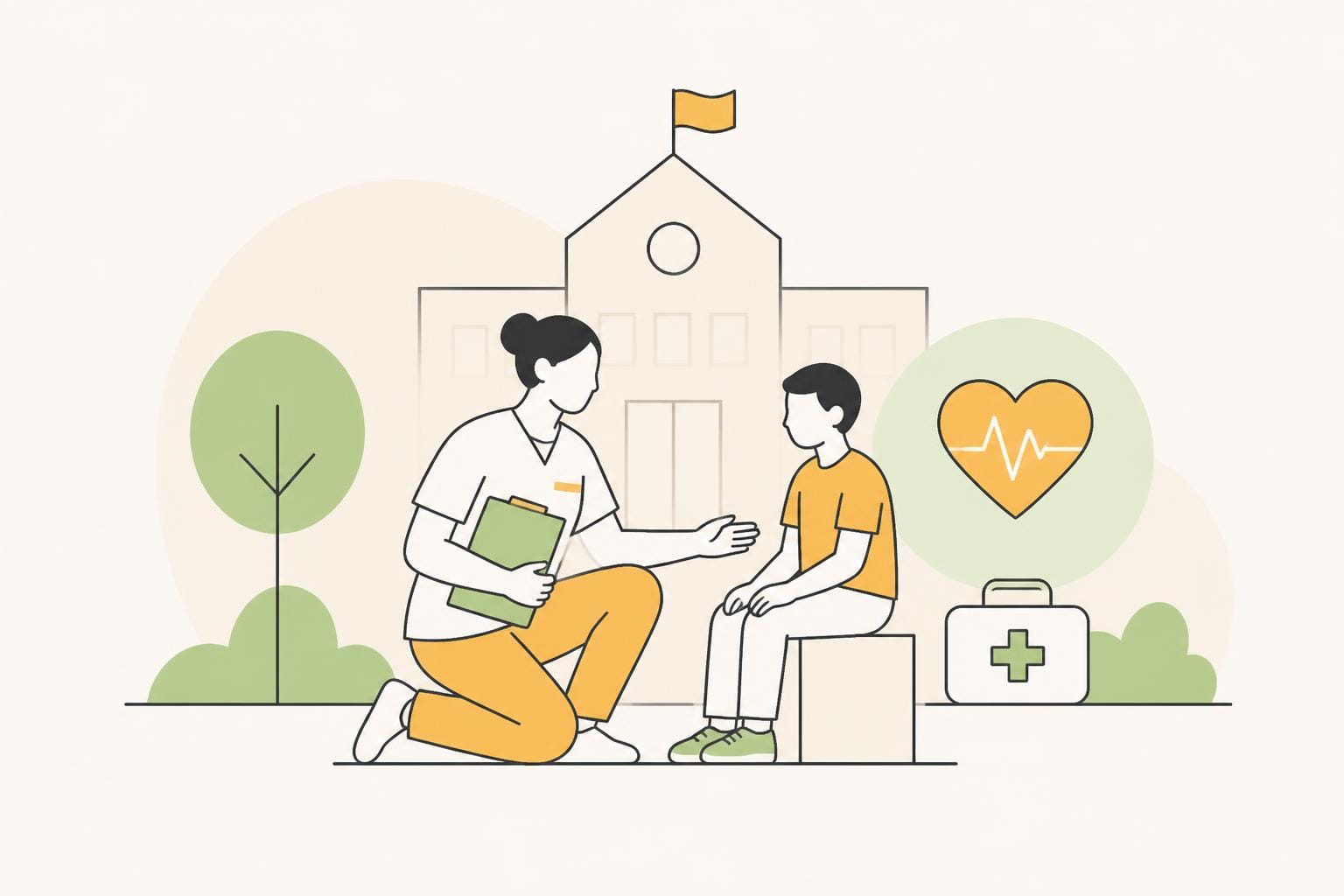 Illustration zum Beitrag: Schulkrankenpflege in Deutschland