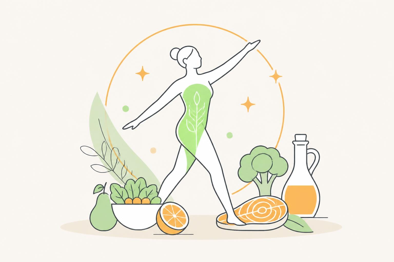Illustration zum Beitrag: Länger fit? – Ernährung als Quelle für Anti-Aging
