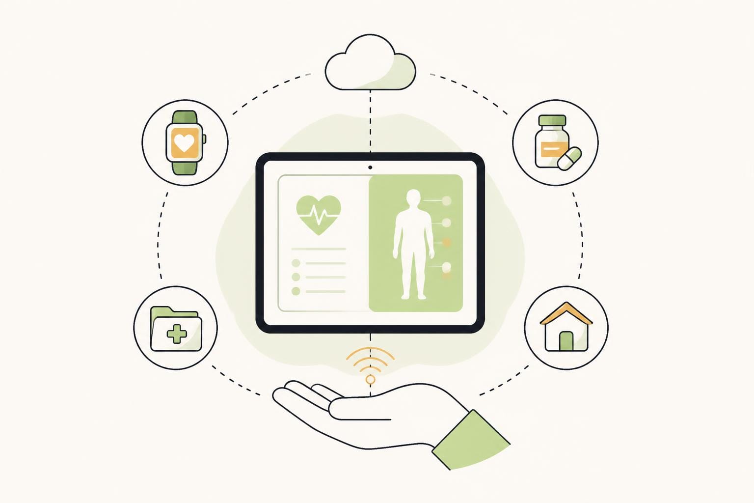 Illustration zum Beitrag: Pflege 4.0 – Die digitale Revolution in der Gesundheitsversorgung